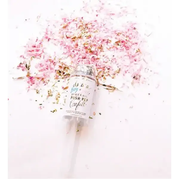 Gender Reveal Push-Pop Confetti - Girl