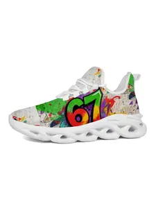 Exclusive Graffiti Style Sneakers, Unique Printed Fashion Footwear, Vibrant Artistic Design, Modern Comfortable Sole, Trendy Street Style Essential for Young Urban Fashion Lovers
