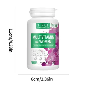 HiPlus Women's Multivitamin - Daily Multivitamin and Multivitamin with Vitamins A, C, D, E, B12, Zinc and More - Vitamins for Energy, Focus and Women's Health - 90 Capsules,Pre workout powder,mouth tape sleep,creatine men,creatine monohydrate