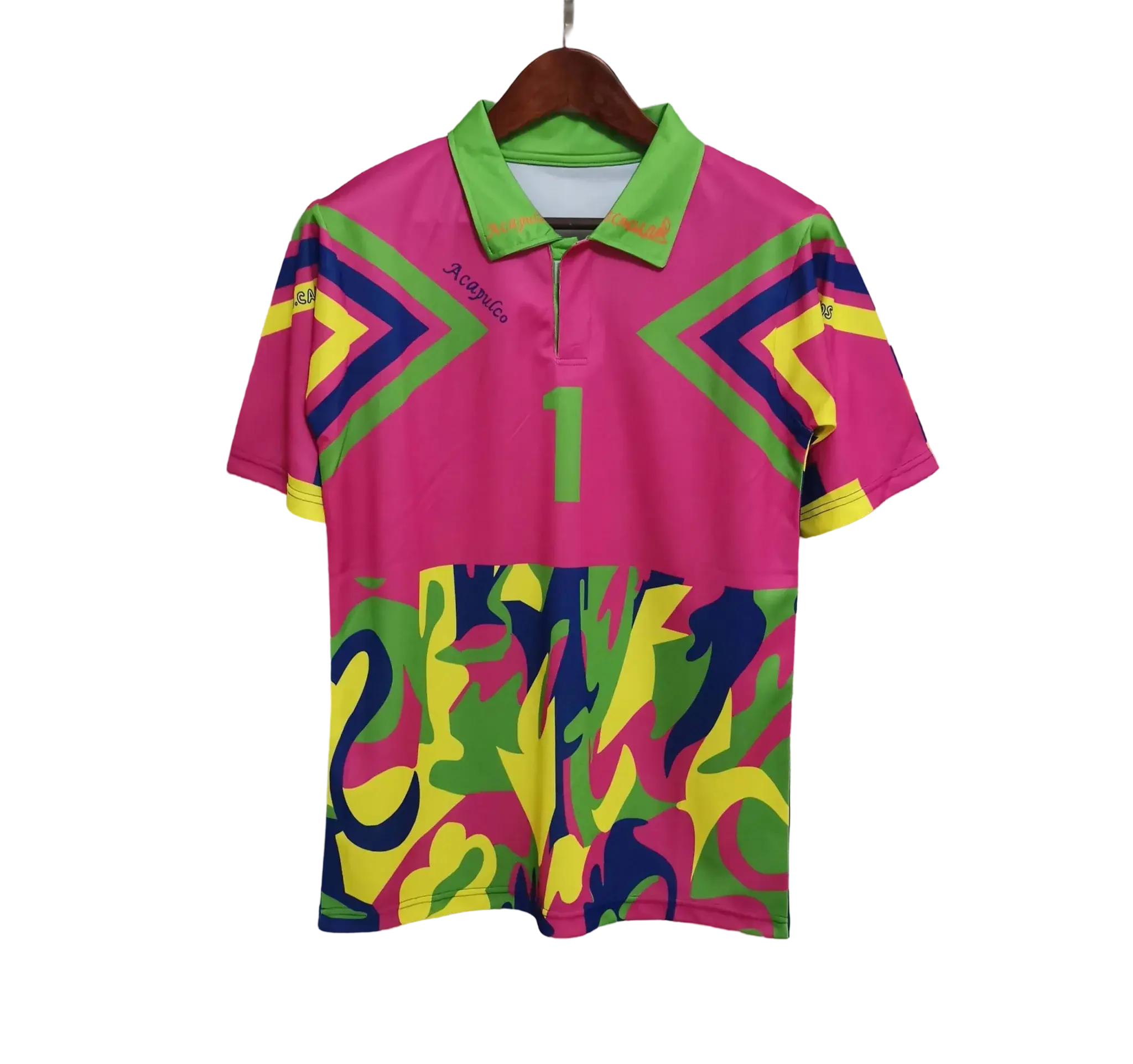 [SALE] 1994/1995Mexico Jorge Campos Pink Retro Kit Football Shirt