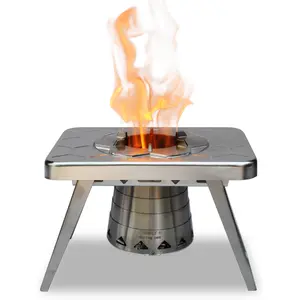 nCamp - Multi-Fuel Portable Camping Stove, Portable Gas Stove, Portable Wood Stove, Single Burner Propane Stove, Lightweight w/Collapsible Combustion Chamber (Stove Only)