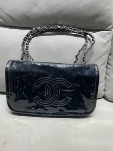 Pre-owned CHANEL Small Rock & Chain Accordion Flap Bag