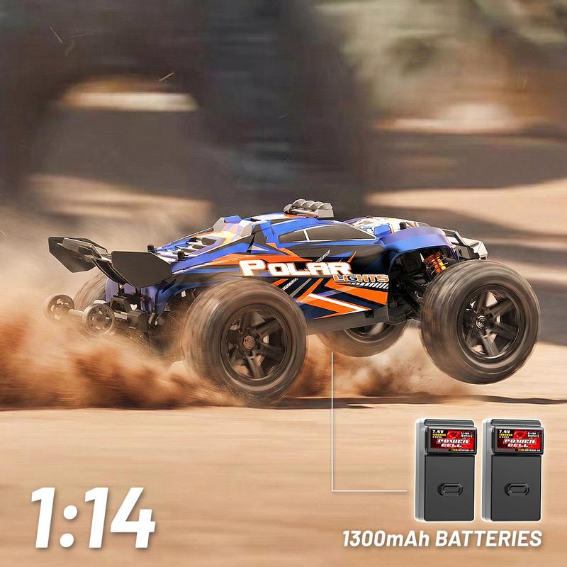 Cirmine Rc Cars 1:14 All Terrain RC Car for Adults & Boys, 4WD Off-Road RC Truck High Speed Fast 40+ KPH, 4X4 Waterproof Remote Control Car with 2 Rechargeable 1300 mAh Batteries