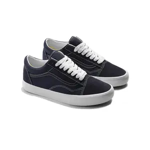 VANS Men's Old Skool Oversized Lace-Up Parisian Night Blue Casual Sneakers, Sneaker