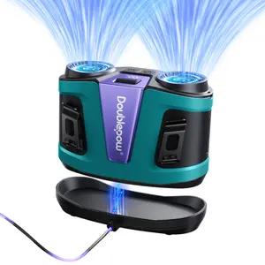 Doublepow Gen2 Waist Fan 24000mAh, Portable Dual Waist Fan, Power Bank USB Rechargeable Clip On Belt for Working, With charging dock,Dual Air Ducts Motors, 10 Speeds & 40H, Wearable Neck Fan Cooling for Camping, Outdoor, Travel