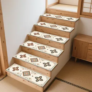 Anti-Slip Stair Treads, Home Wear-Resistant, Stair Carpet Protectors & Home Decor Indoor Room Essentials, Bedside Additions. for Living Room, Bedroom, Sunroom, Outdoor Stairs, Hardwood Or Hard Surfaces. Easy to Clean And Machine Washable