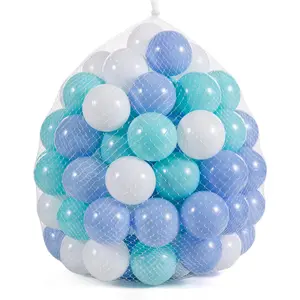 100 Counts Phthalate & BPA Free 2.2 Inch Plastic Balls Assorted Colors for Kids' Ball Pit with Mesh Storage Bag Enhances Hand-Eye Coordination Safe Fun Play