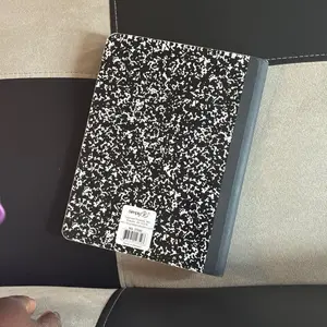 Cashier Notebook with Black and White Speckled Cover and Durable Binding for Daily Transactions