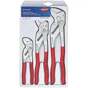 Knipex Tools KX002006US2 3 Piece Smooth Jaw Plier Set
