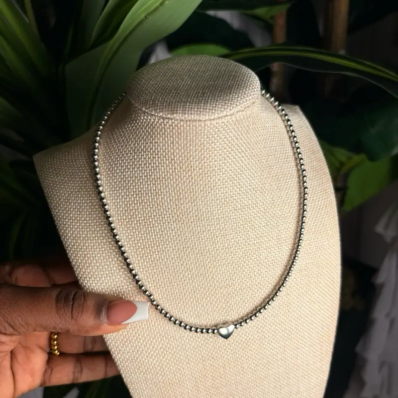 1 pcs silver stainless steel beaded chain