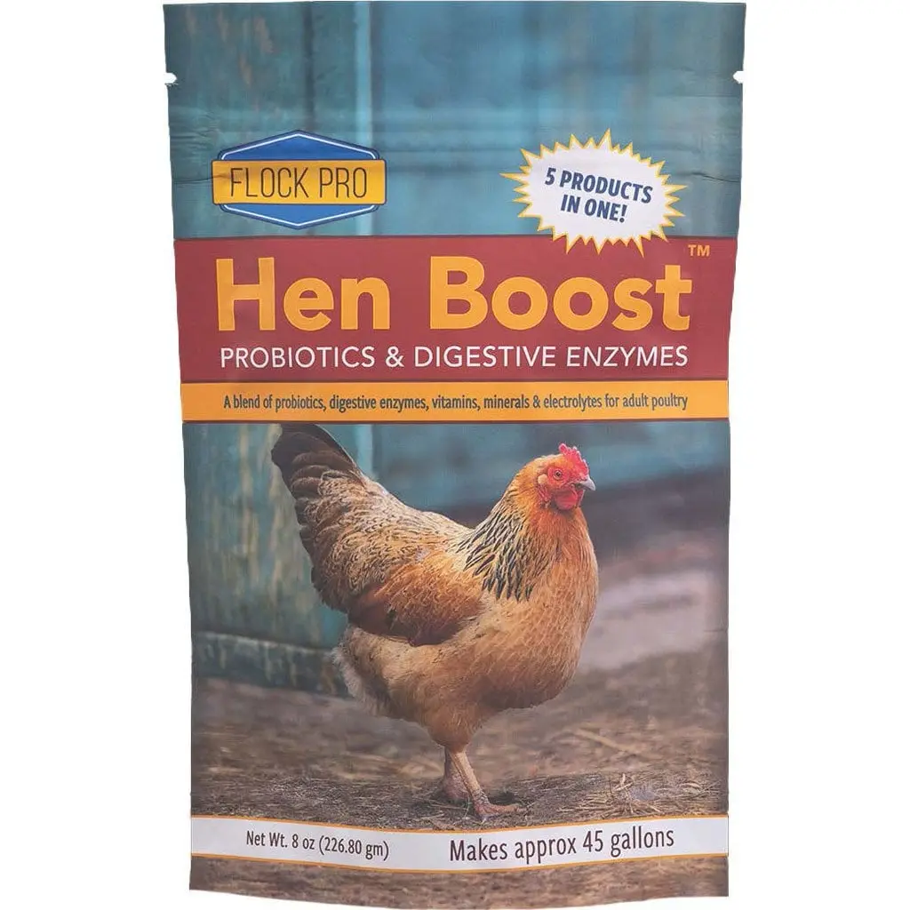 Animal Health Solutions 4568 8 oz Flock Pro Hen Boost Probiotics Small Animal Supplements