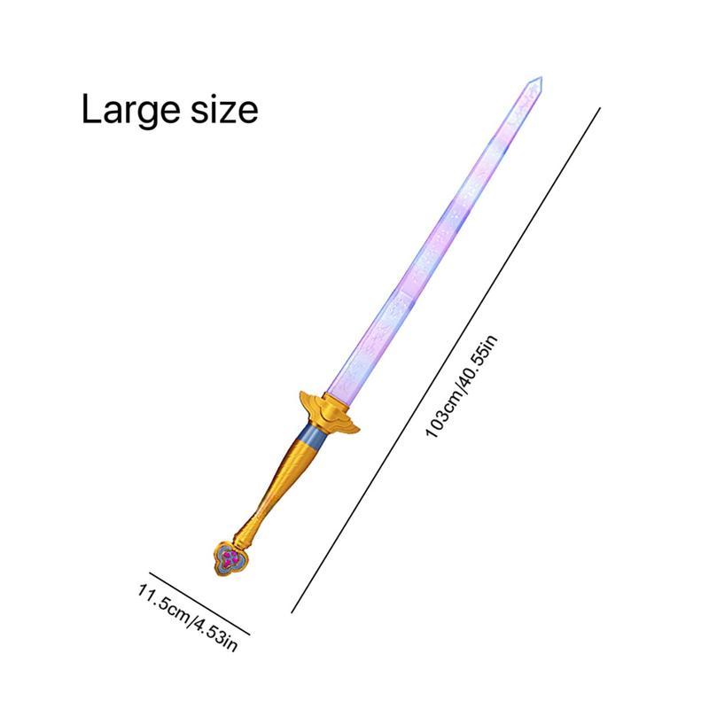 K-POP Large 3D printed portable purple telescopic Rumi sword, lightweight and portable, fun and space-saving, stress-relieving telescopic sword toy, cosplay fantasy accessory, movie collector gift, Halloween costume accessory.