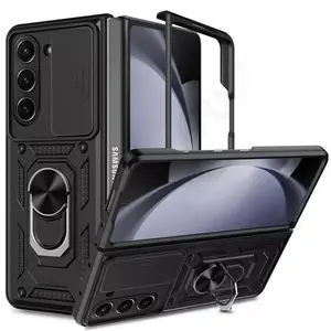 Case For Samsung Galaxy Z Fold 7 6 5 4 3 Degree Ring Bracket Slide Lens Camera Duty Armor Rugged Military Grade Cover