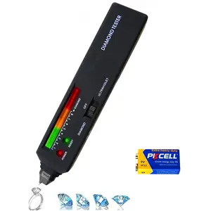 Portable Professional Diamond Tester Pen with UV Light, Electronic Jewelry Gem Checker Tool Diamond Selector for Novice and Expert (Battery Included)