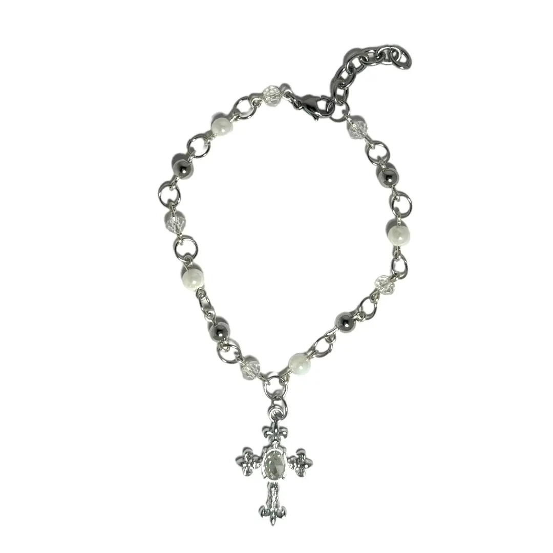 Heavenly Dream Anklet Handmade 9-10" Stainless Steel Hypoallergenic Cross Anklet for Women Fever Dreamz Trendy Jewellery Accessories Trendy Fashionable Accessories
