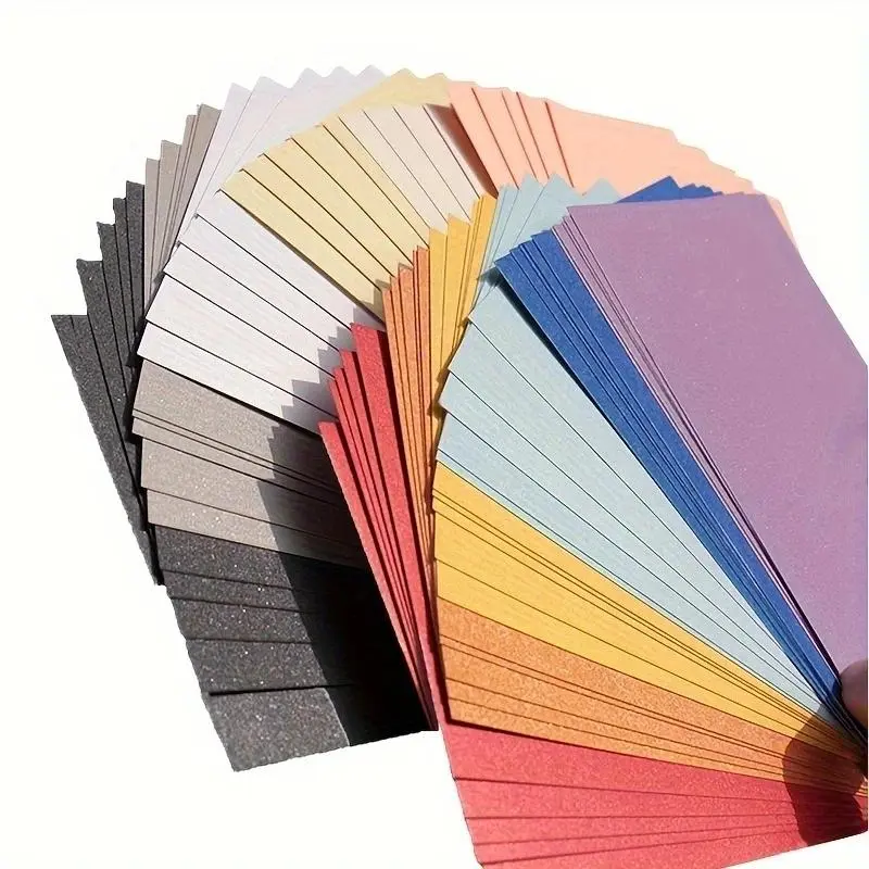 60 Sheets A6 5.9"x3.94" 12colors Shimmer Cardboard  250gsm Double Sided Pearlescent Paper for Invitations Card Making DIY Crafts Art Craft Paper