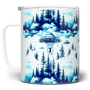 LOFTIPOP UFO Alien Abduction Mug, Paranormal Sci Fi Cup, Designed and Printed in the USA by Loftipop