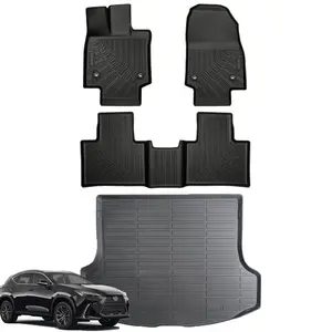 Canvcle All Weather Floor Mats & Cargo Liner for 2023-2026 Lexus RX350/RX350h/RX500h (NOT for RX450h+ PHEV) Custom Fit TPE Material Anti-Slip Waterproof Protection