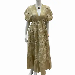 Musi Short Sleeve And Sleeveless Boho Maxi Dress