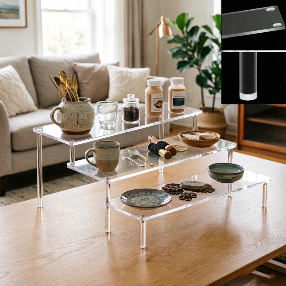 AZEAM Acrylic Riser,Collection Organizer Desserts Clear Display Risers Stand Perfume Organizer Cologne Acrylic Shelves 3 Tiered Cupcake Shelf for Food Desserts Holder Vendor Product Collectibles Organizer Cosmetics Decoration