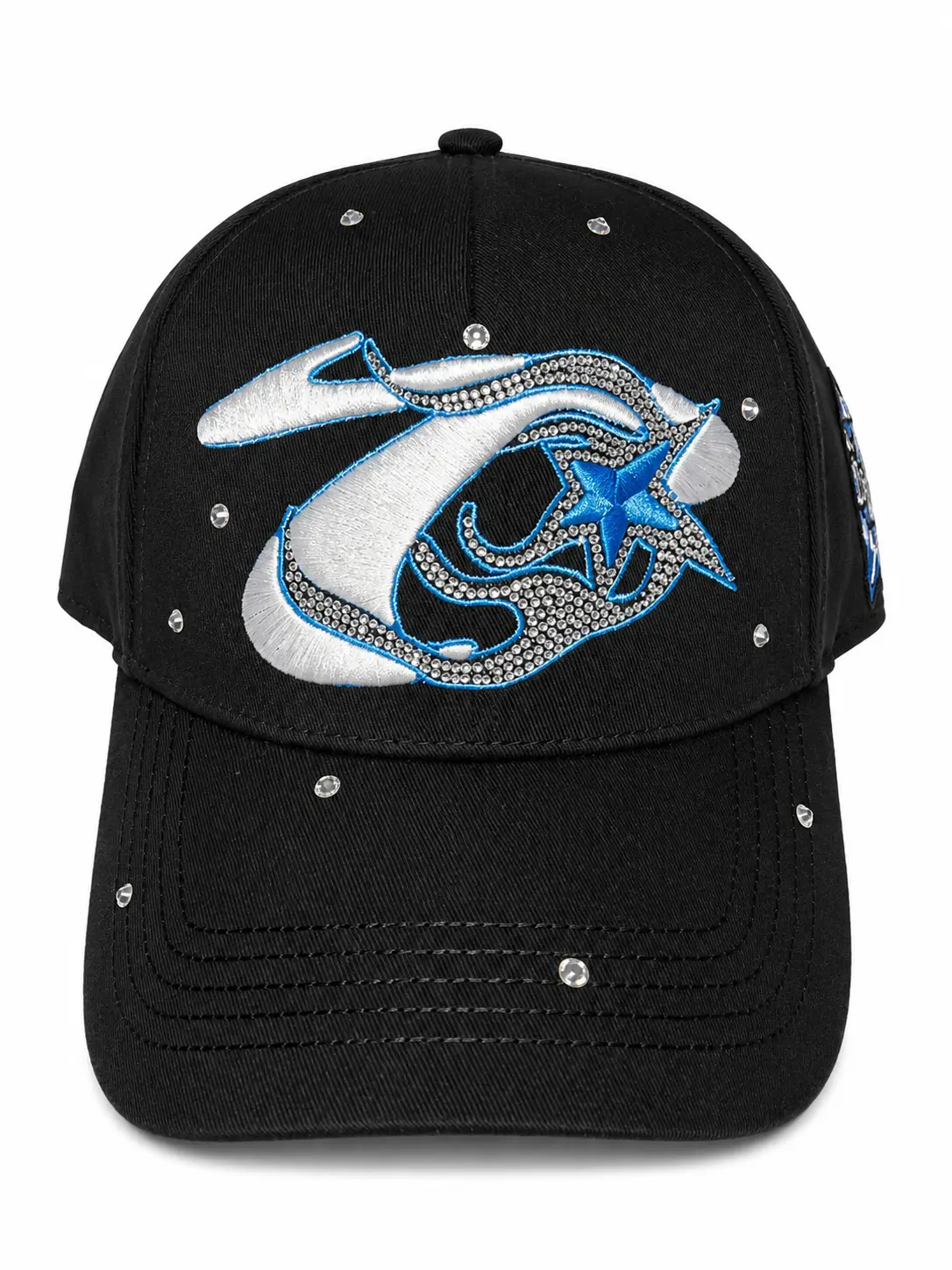 Thirty One Hats – T Star Black & Blue Rhinestone Trucker