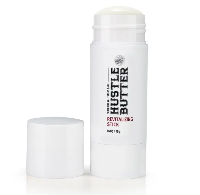 Hustle Butter Tattoo Aftercare - Portable Balm Stick - On The Go Tattoo Aftercare - Naturally Derived Vegan Cruelty Free - Mess Free - 1.6 oz