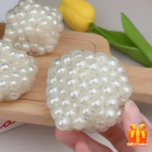 High-Gloss Swirl Pearl Squishy Ball, Slow Rebound Stress Toy, Elegant Desktop Decoration & Party Gift