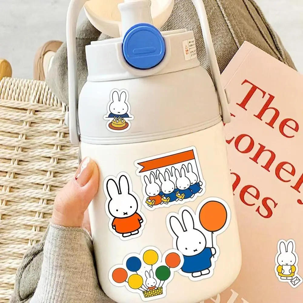 50Pcs Cute Miffy Kawaii Stickers Cartoon Rabbit Decoration Stickers Phone Case Ipad Notebook Waterproof Stickers Girl Toys