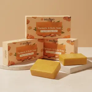 3PCS Lemon Turmeric KojicAcid SoapLemon Kojic Acid Soap BarTurmeric Soap BarKojic Acid SoapDark Spot Remover for Face