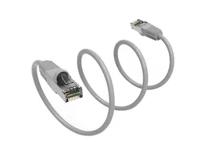 Nippon Labs Cat7 Shielded (SSTP) 600MHz Ethernet Network Booted Cable, 26AWG 6 Feet Gigabit LAN Network Cable RJ45 High Speed Patch Cable, Gray, 60CAT7-6GY