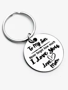 Stainless Steel Heart Design Keychain | Mother's Inspiration to Her Son | Engraved "To My Son" Heart Letter Theme | Gift for Birthdays, Graduations, Christmas, Valentine's Day | Suitable for Men and Women