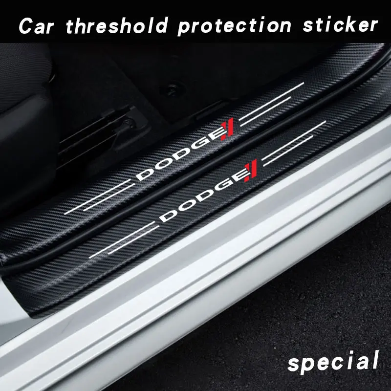 Car Sill Protector Decoration Sticker model Welcome Pedal Protection Strip for Dodge SXT Challenger RAM Charger Avengr Durango