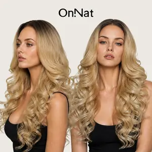 Claire - OnNat 24 Inches Ombre Blonde Loose Wave Body Glueless Wig Pre-cut Pre-blucked Middle Part Wig with Natural Hairline Breathable Cap For All Day Comfort