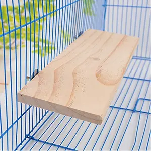 Durable Wooden Perch Stand for Birds - Non-Toxic Safe Chewing Platform - Large Reusable Cage Accessory - Easy to Install Bird Shelf - Natural Wooden Perch for Parakeets Conures Macaws bird cage accessory foraging  toy