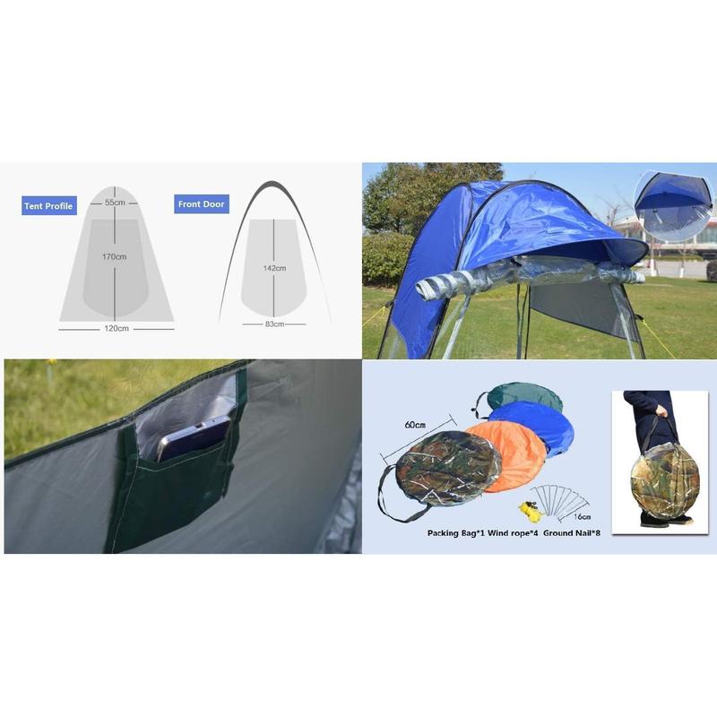 Sports Tent Weather Proof Pod, Sports Tent Pod Outdoor Lightweight Portable Instant Pop Up Shelter for Cold Weather, 1 Person, Fishing