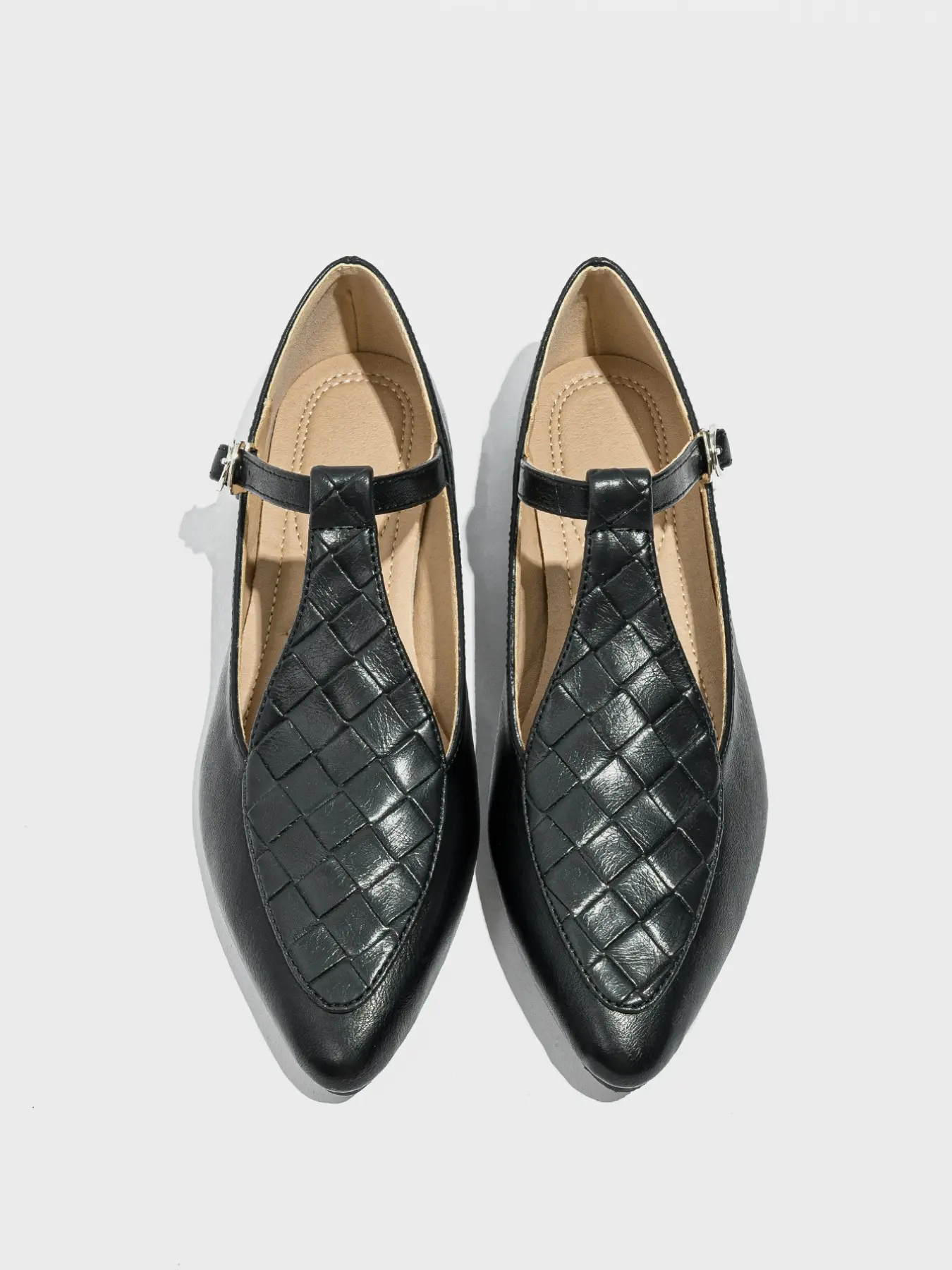 Women's Pointed Toe Flat Shoes, Elegant PU Leather Mary Jane Sandals, Vintage Strap Design, Breathable Office Wear, All Seasons, Breathable Flats