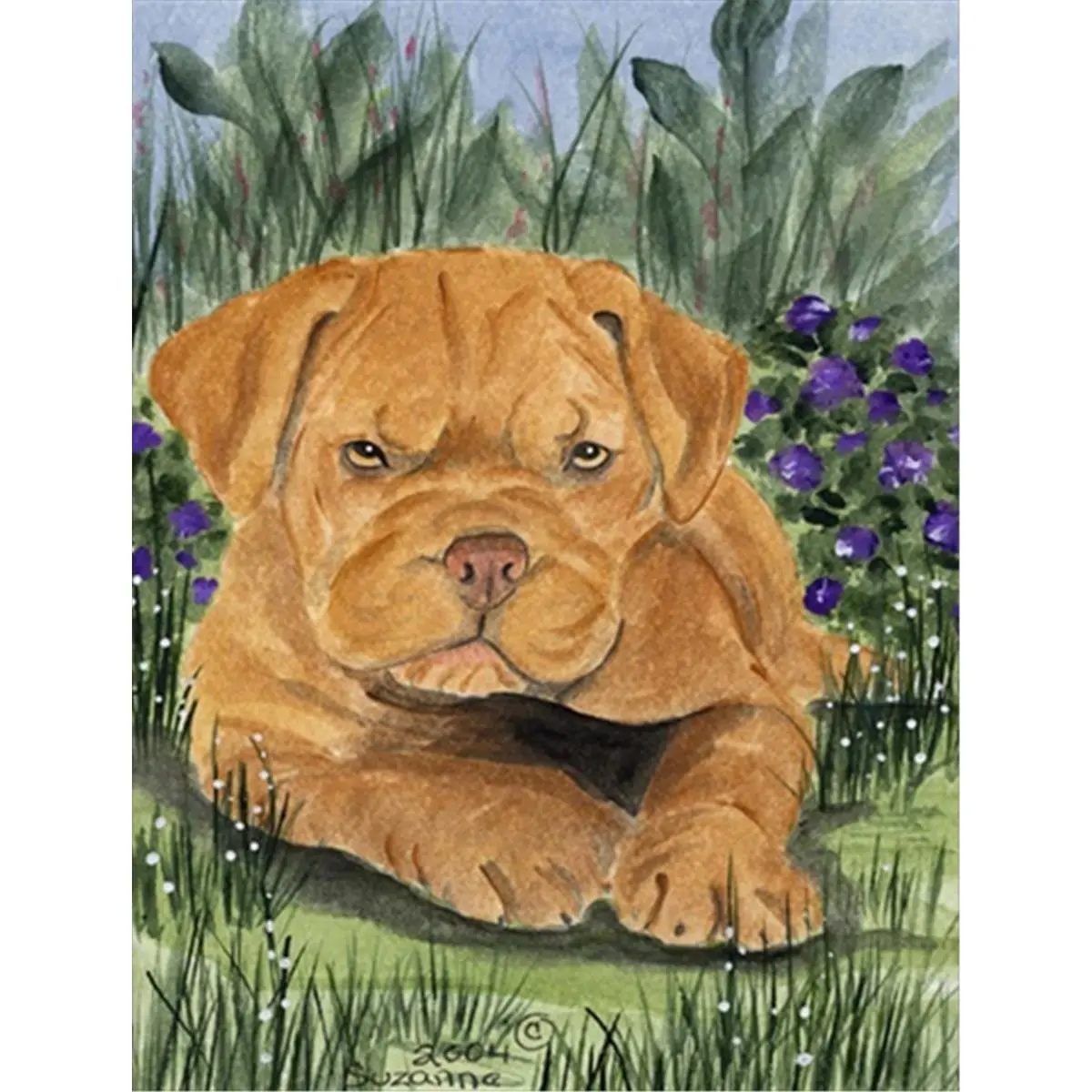 212 MAIN Dogue de Bordeaux House Flag - Synthetic Fade-Resistant Waterproof Polyester Banner Fabric Festive Flag, 28x40 in, for Indoor & Outdoor Home Supplies Decor