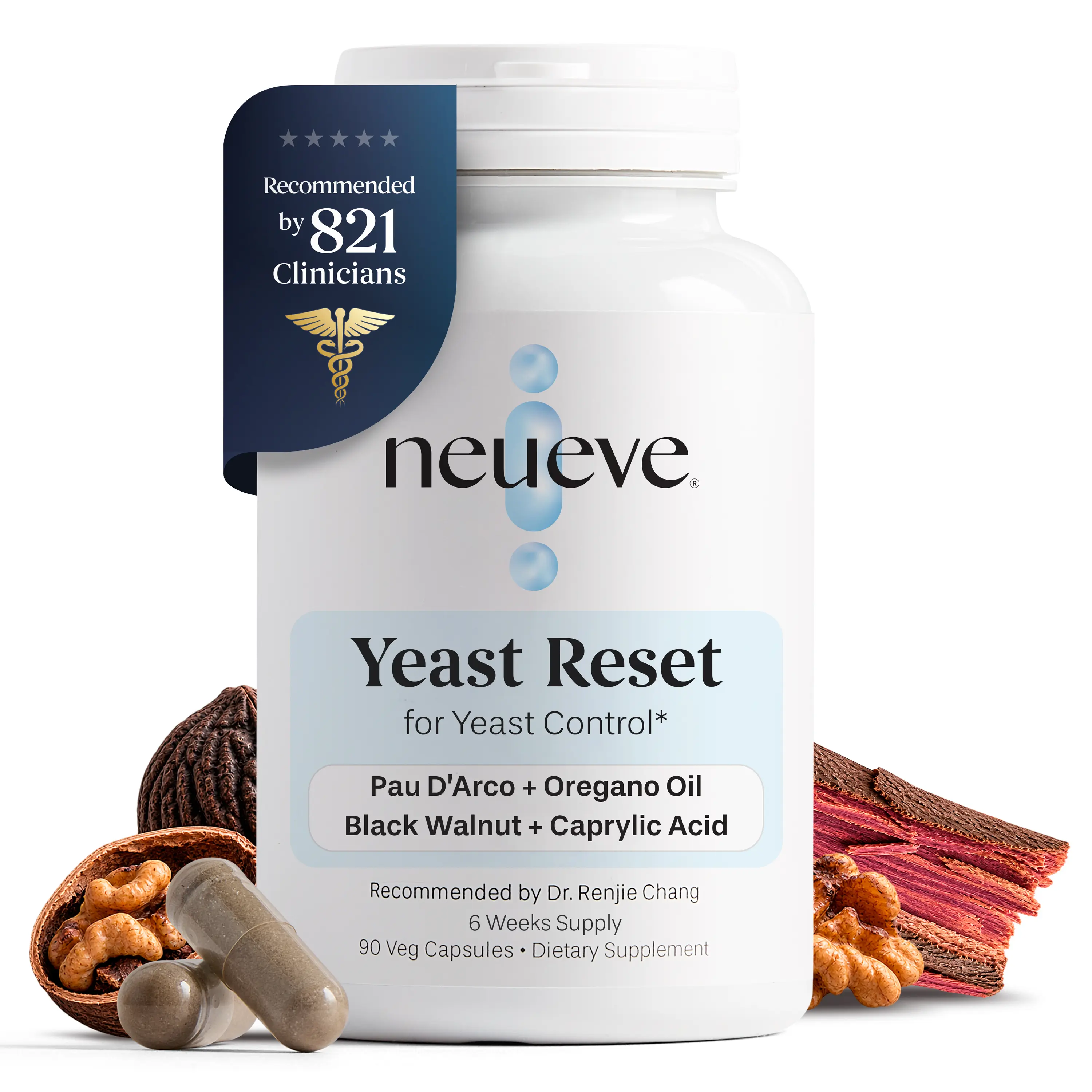 Yeast Reset Supplements | Herbal Remedy for Yeast and Candida Overgrowth | Clears Candida Albicans from Gut Reservoirs | NeuEve