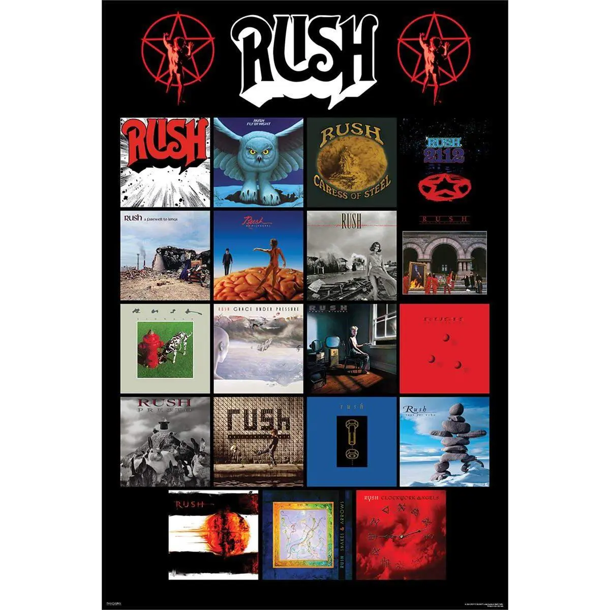 Rush Album Covers Poster Decor Lightweight