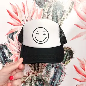 State Name Hat | Trucker Hat | Baseball Hat | Smiley Hat | Smiley Face Hat | Arizona | Texas | Adjustable Sized Hat | Customizable Hat | Customized Hat | Toddler Hat | Adult Hat