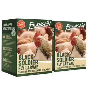 Fermorin 20 lbs(10lbs*2Pcs) Dried Black Soldier Fly Larvae for Chickens, High Protein Chicken Feed with 85X More Calcium Than Mealworms, Non-GMO Natural BSFL Treats for Laying Hens, Ducks, Quail, Birds & Reptiles