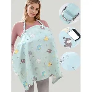 1pc Breastfeeding Protective Cover, Anti Light Artifact, Outdoor Nursing Clothes 360 °   Cover With A Layer Of Mesh, Breathable Privacy Nursing Covers With Arch Neckline, Multi-Use Mother Nursing Apron For Nursing Newborn