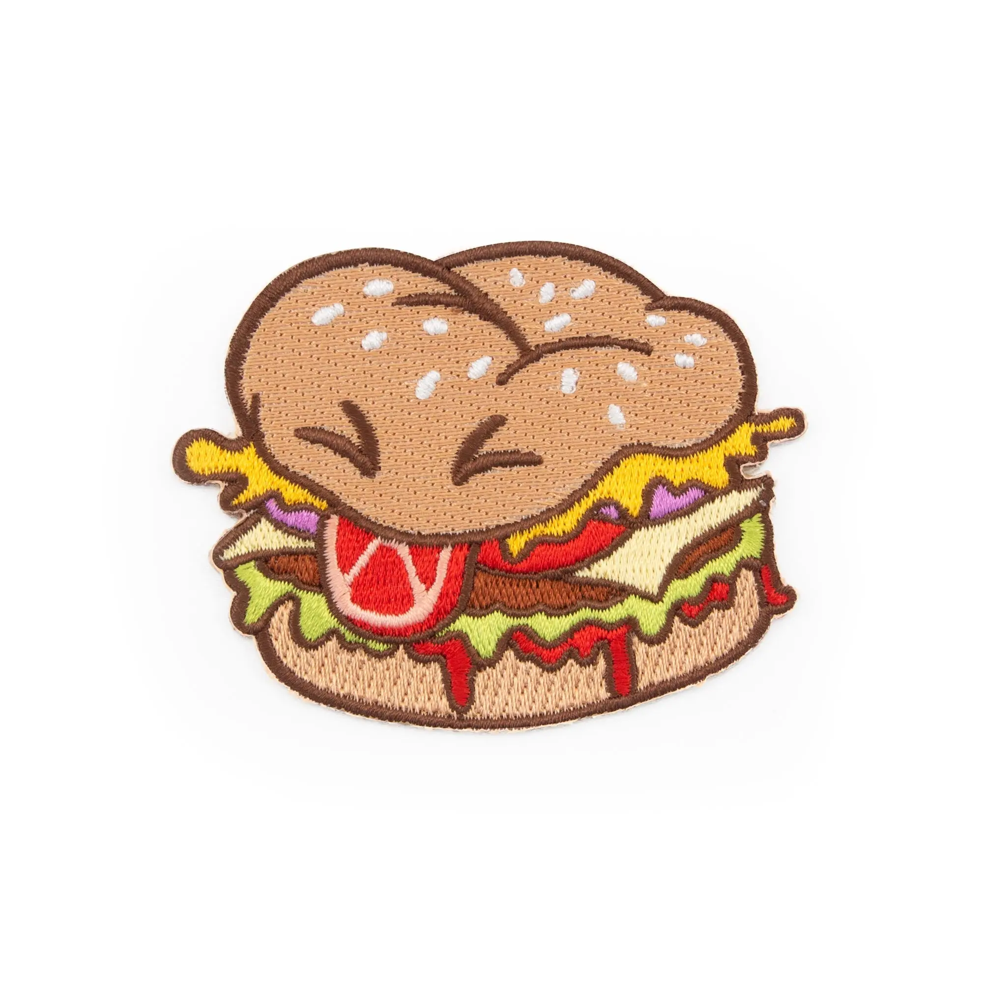 Burger Boi Embroidered Iron-On Patch