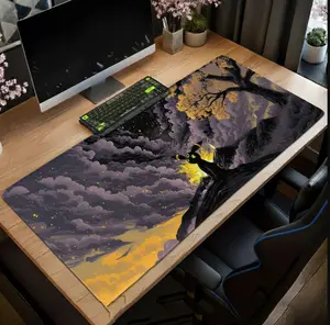 [4 Samples] Umbreonn Starry Night Desk Mat Dark Aesthetic Gaming Mouse Pad, Anime playmat Game Pad