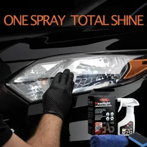 No Polishing,Atomization Cleaning,Car Headlight Renovation Repair Liquid,Car light Crystal Plating Liquid yellowing,Detergent Polishing Set,Car beauty, Car Maintenance,Car Renovation.SENSIOHOME,Easy to use