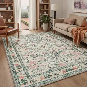 【Deals For You Days】BEIMO Area Rug – Soft, Non-Slip, Pet Friendly, Machine Washable Floor Rug, Home Carpet, Stylish Decor for Any Room ,ARF2066-BLOOM