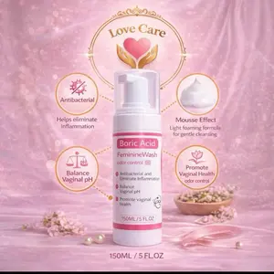 Love Care Boric Acid Feminine Wash 150ML/5 FL.OZ Gentle on Skin Promotes Radiant Complexion Natural Skincare for All Types