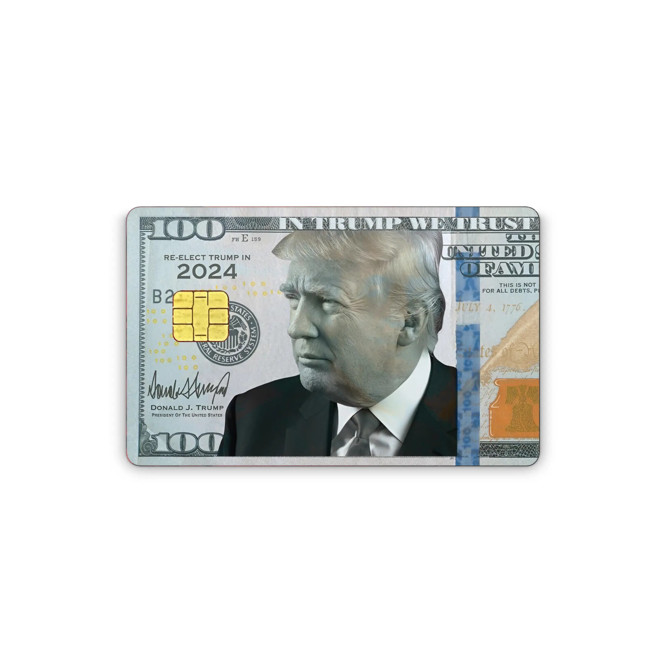 Credit Card Vinyl Skins Trump Card Decal With Easy Pull Tabs