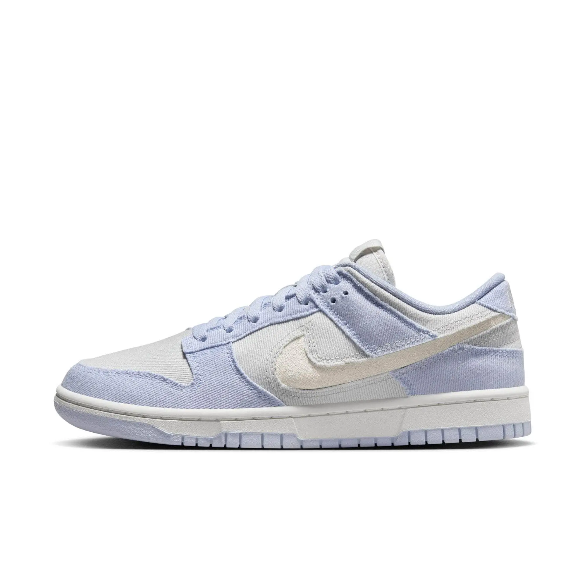 NIKE Dunk Low "Ghost Denim" Women's - Versatile Denim for Everyday Wear Sneakers Trainer Shoes, Classic, Footwear, Sports Shoes, Athletic, Summit White-Platinum