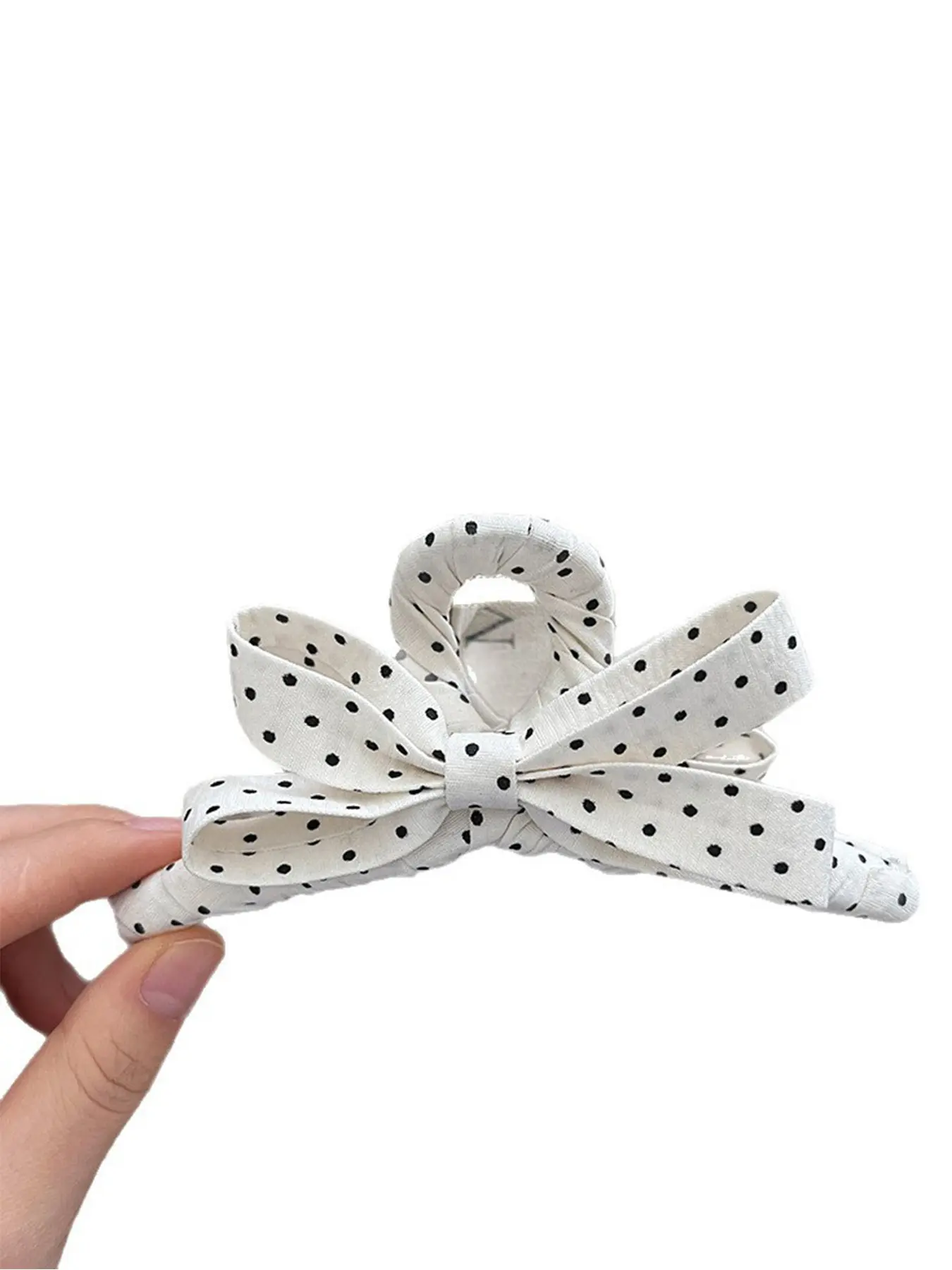 Sweet bowknot polka dot hair claw set, suitable for ladies' daily wear hair accessories, casual fashion trendy hair accessories Hair Claws Set